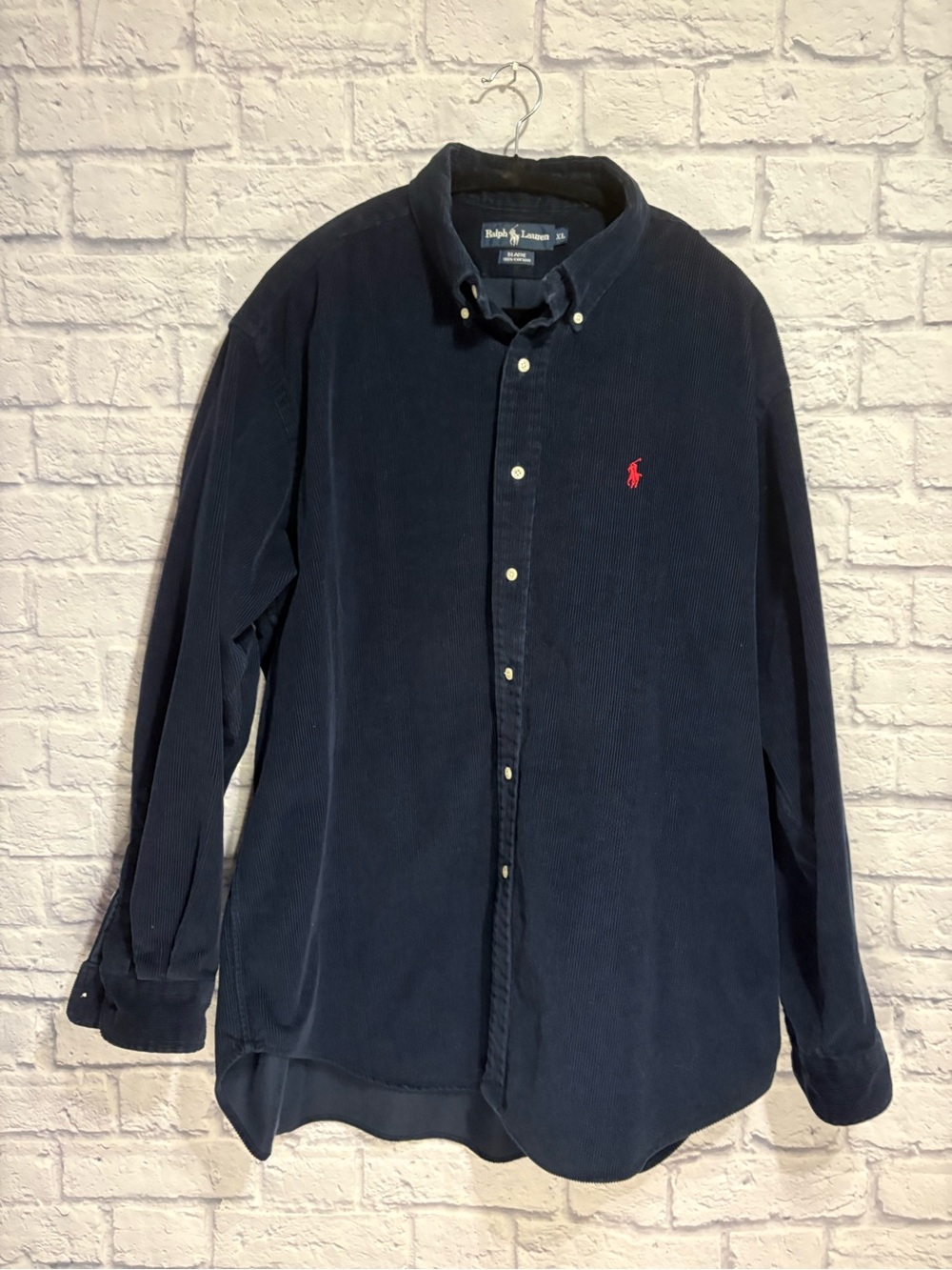 Ralph Lauren Blake Men’s Navy Button-Down Corduroy Shirt XL